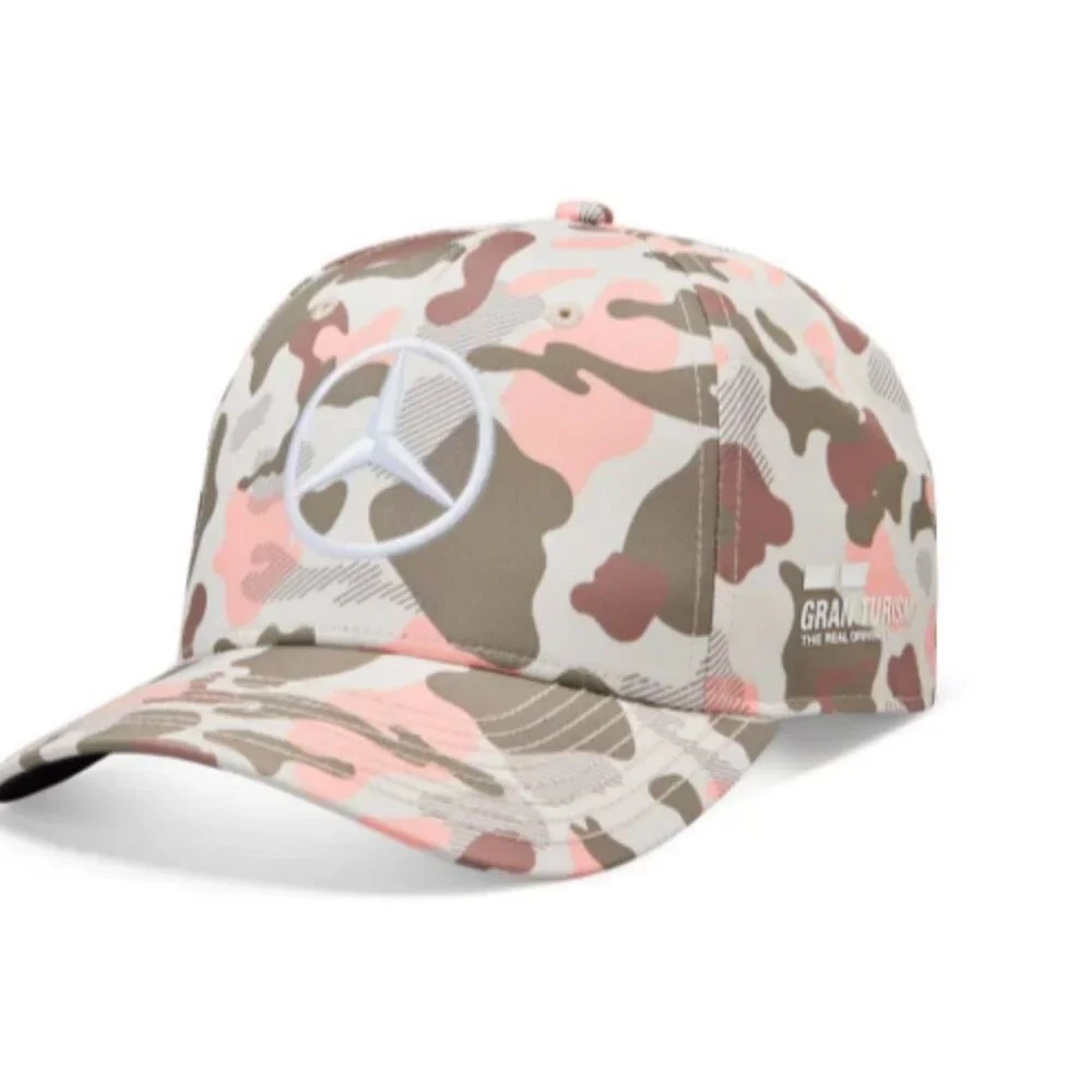 AMG Petronas F1 Racing Pink and Gray Camo Baseball Cap. Factory 2nd. - Picture 3 of 9